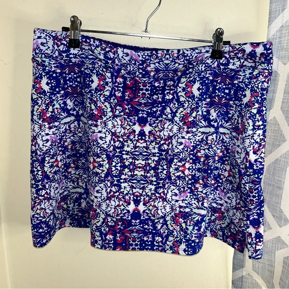 Tranquility by Colorado Clothing Blue Patterned Skort - Size Large - Picture 1 of 4
